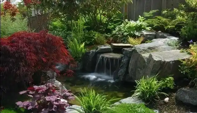 自然适合花园面积:50—500㎡水景本身面积 :1—60㎡叠水的横向铺展