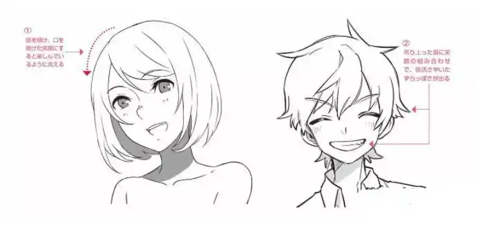 漫画中喜悦表情的画法教程!|表情|嘴角|笑脸_新浪新闻