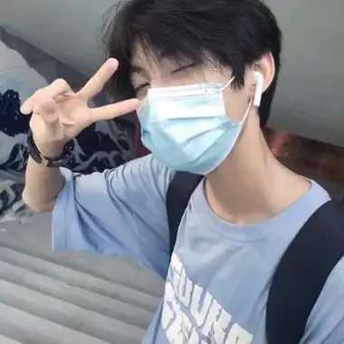 超清戴口罩男生头像清新阳光头像男口罩帅气图片