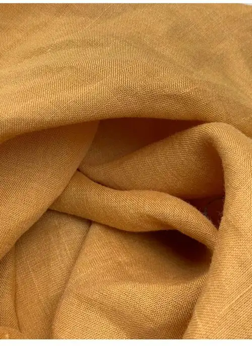 单面料砂洗纯苎麻布 手感好纯苎麻面料夏天面料出售2022新款 暗红色