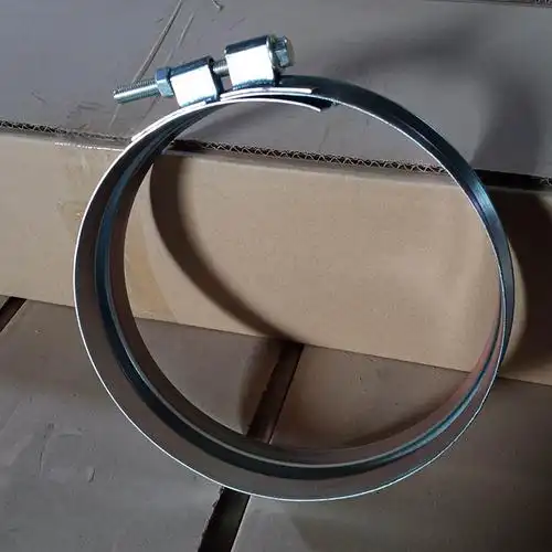 圆形法兰风管抱箍 镀锌v型快接卡箍 螺栓紧固夹管箍
