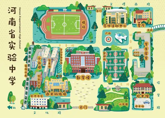 中学手绘地图|插画|商业插画|小末梢xomoso - 原创作品 - 站酷 (zcool