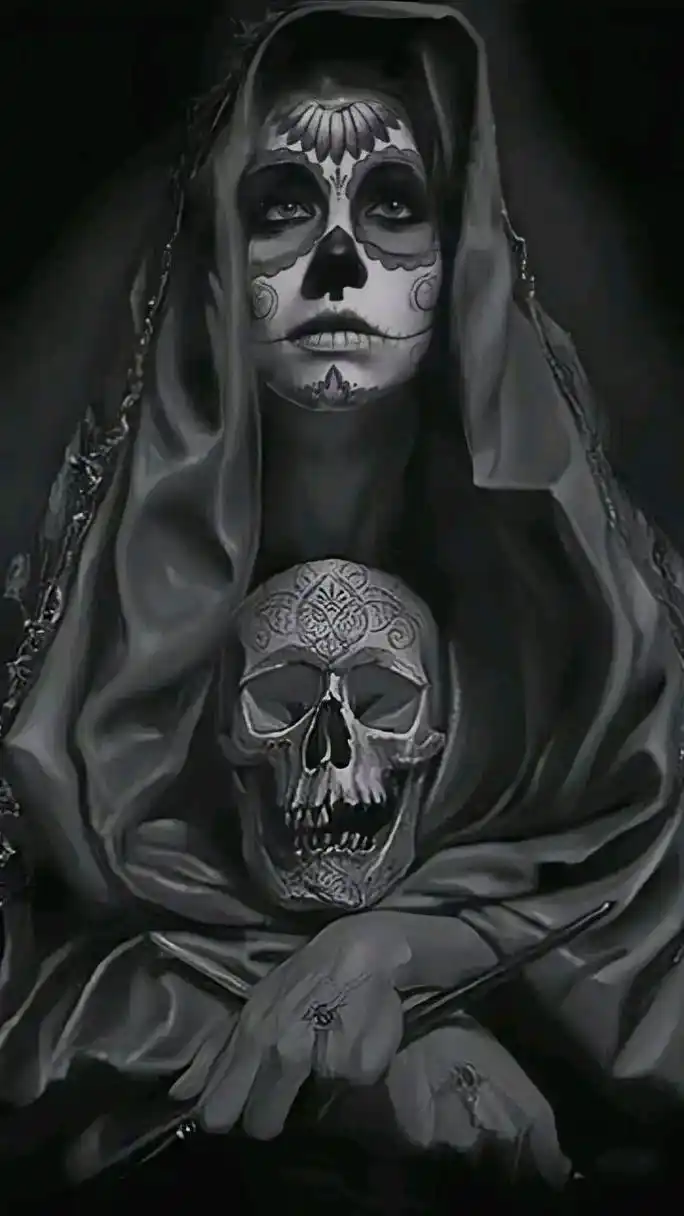 骷髅壁纸～人们追寻金钱和权力,但最终他们只能留下一副骷髅 所有人