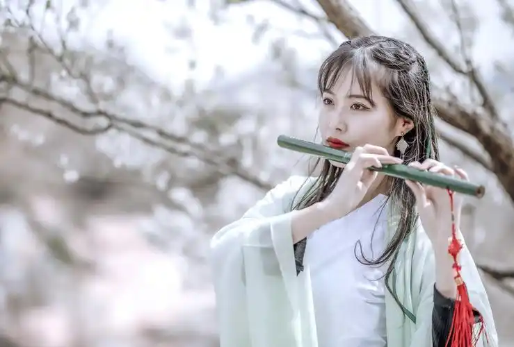 梨花丛中吹笛子,绿杨影里见秋千