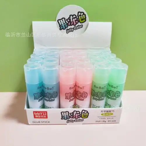 528果冻色固体胶棒固体胶水学生手工胶棒二元店三元店批发货源