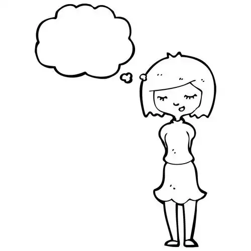 害羞的女孩,矢量,卡通害羞的女孩,在白色背景上