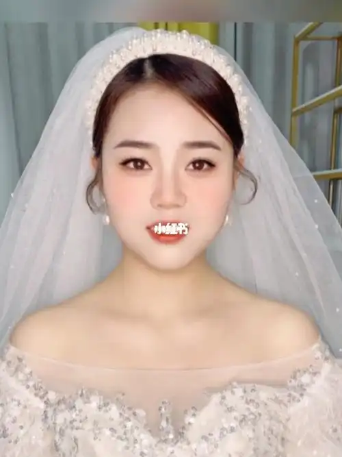 出门白纱新娘造型简单实用