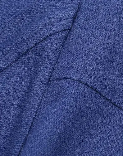 男士黛蓝色中式纯色圆领衬衣