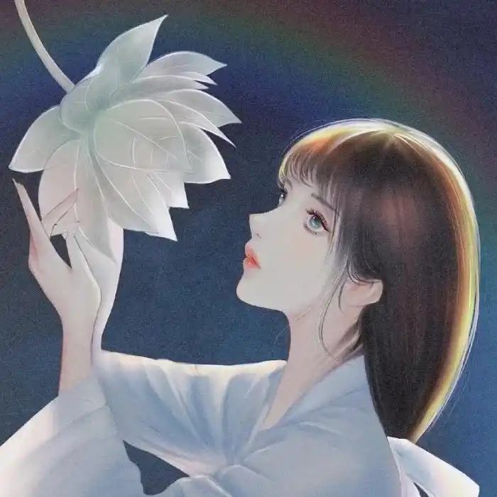 手绘美女头像清新脱俗