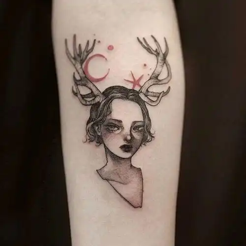 韩系风格的纹身可爱又美丽