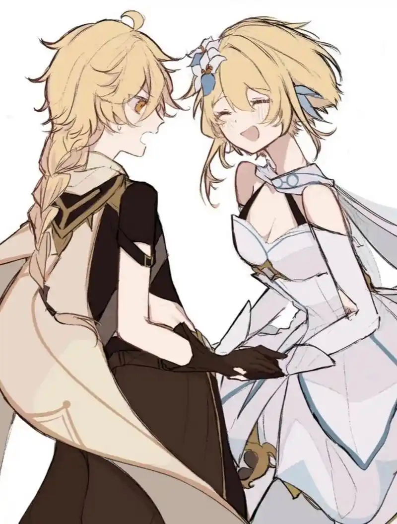 【原神】空荧兄妹头像(2) 图片源于网络 !