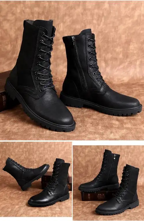 男士马靴长筒靴长靴男士真皮皮靴男士真牛皮高筒马靴马丁靴男作战靴