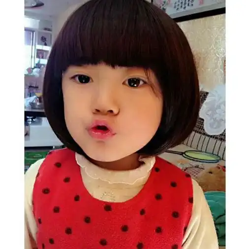 8岁假发儿童模特假发中大童假发直发短发女童宝宝假发小女孩3