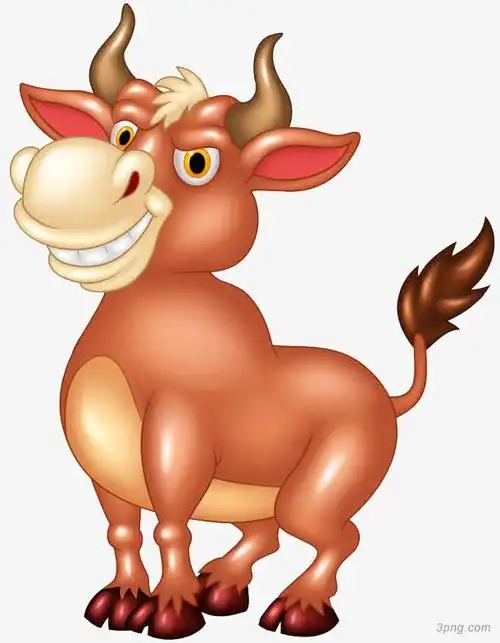 卡通小牛png素材透明免抠图片装饰效果