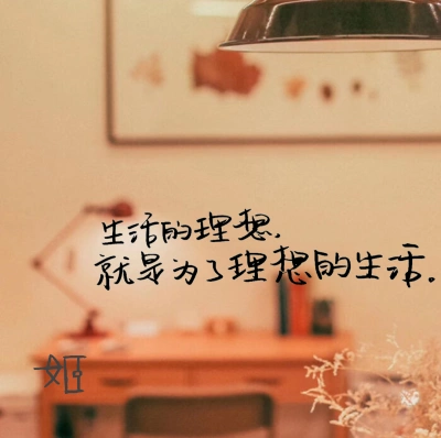 [姬有钱手写]|这组我超喜欢的|生活的理想是为了理想的生活|自制文字