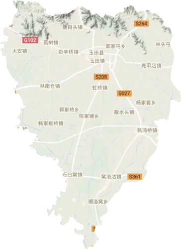 玉田县高清地形地图