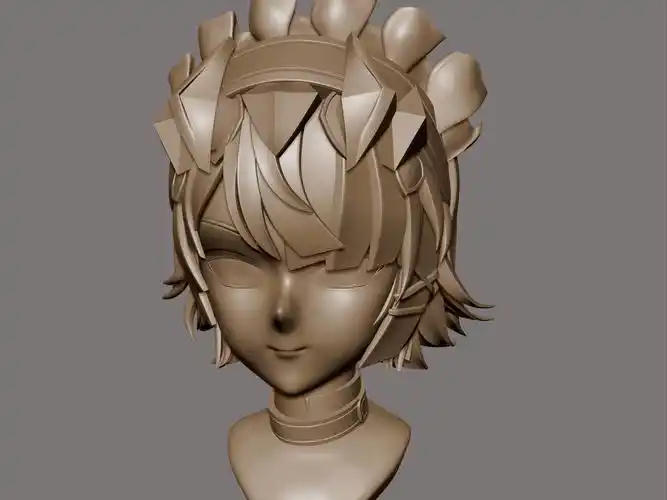 【zbrush二次元女角色头部建模】艾莲·乔模型制作教学!