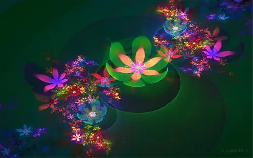 3d梦幻花卉精美高清壁纸