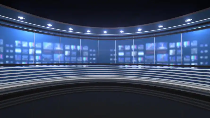 新闻演播厅背景视频ae模板科技大气演播厅