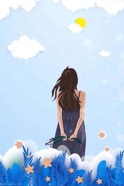 简约女王节女生节背景