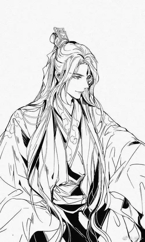 古风动漫人物手绘线稿