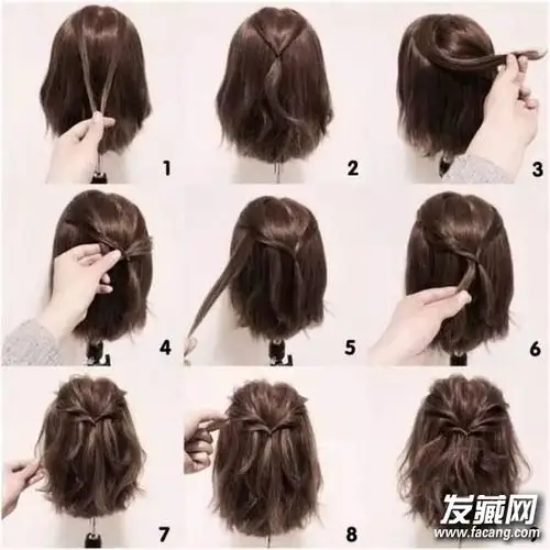 短发的你可以这样扎头发!diy发际线编发&花式盘发(2)