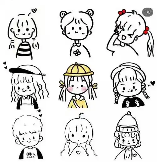 简笔画人物 简笔画人物 - 水彩迷