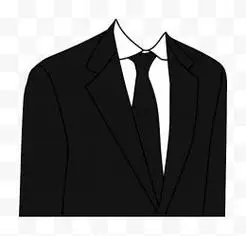 黑色手绘帅气西装