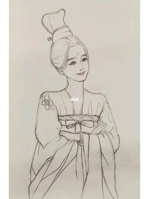 水彩人物  #水溶性彩铅  #线稿  #彩铅手绘  #虞书欣小兰花  #苍谰鲻