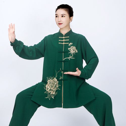 揽翼2024新款洋气太极服女装高端棉麻比赛表演太极拳练功服装春秋夏季