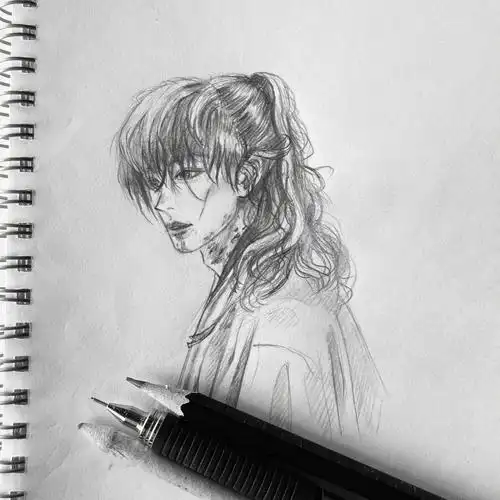 手绘头像浪客剑心佐藤健