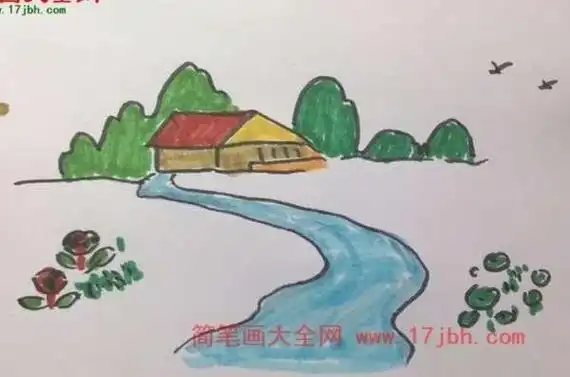 春色风景简笔画教程