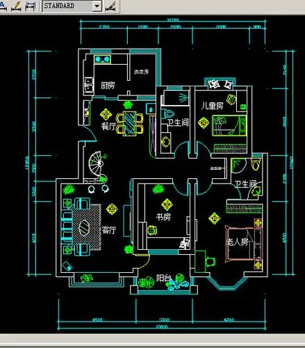谁有整套的室内设计施工图及效果图,想向各位学习下.多谢!