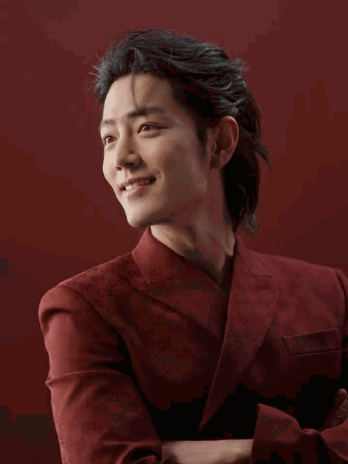 肖战##肖战红西装大背头