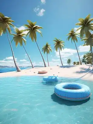 夏日清凉感冲浪板背景插画ai背景免费下载_png格式_1456像素_编号5050