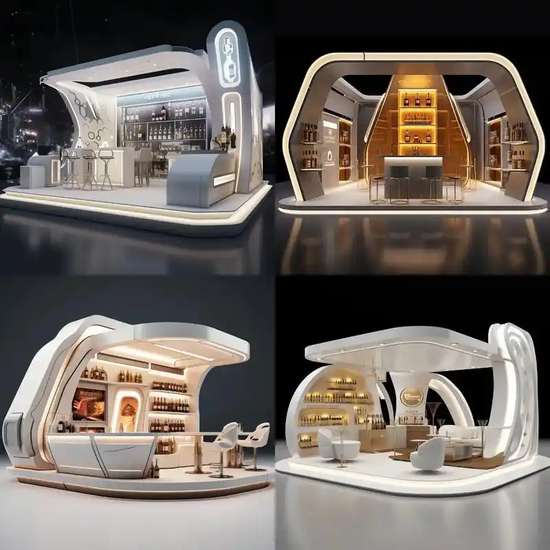 小展台设计,快速生成3d展会空间#效果图表现 #商业空间设计 - 抖音