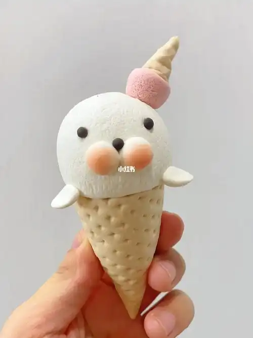 香草味冰淇淋教程#超轻粘土手工  ##我的粘土世界  #diy超轻粘土