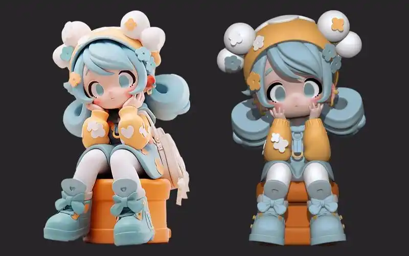 【zbrush雕刻】从一个球开始的手办雕刻 上色全流程!