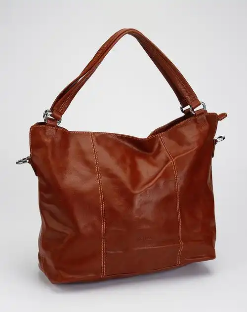 女款红棕色时尚休闲手提包