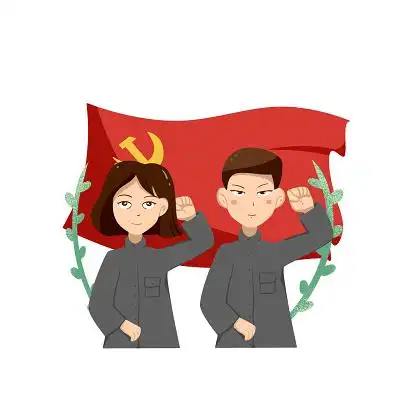 抗战胜利日建军节建军建党日宣誓人物素材元素