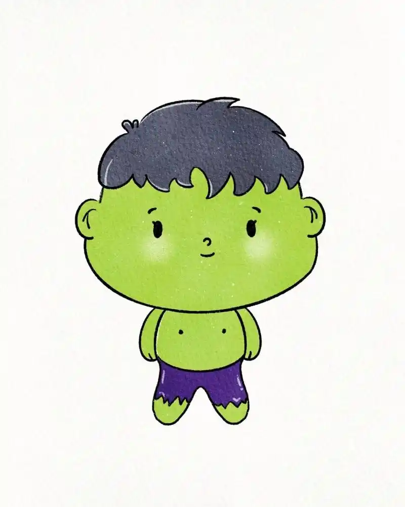 简笔画漫威|q版胖脸人物|可爱蜘蛛侠|超人 绘画工具:ipad .