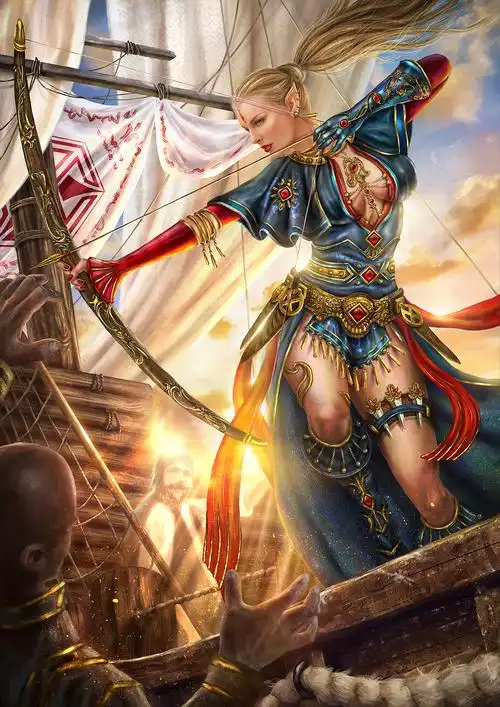 弓箭女-原画角色原创作品-触站