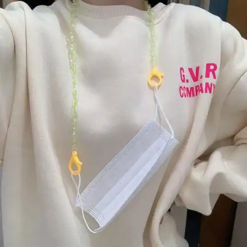 口罩链挂脖口罩挂绳口罩挂链韩国代购口罩链口罩防丢绳ins网红同款