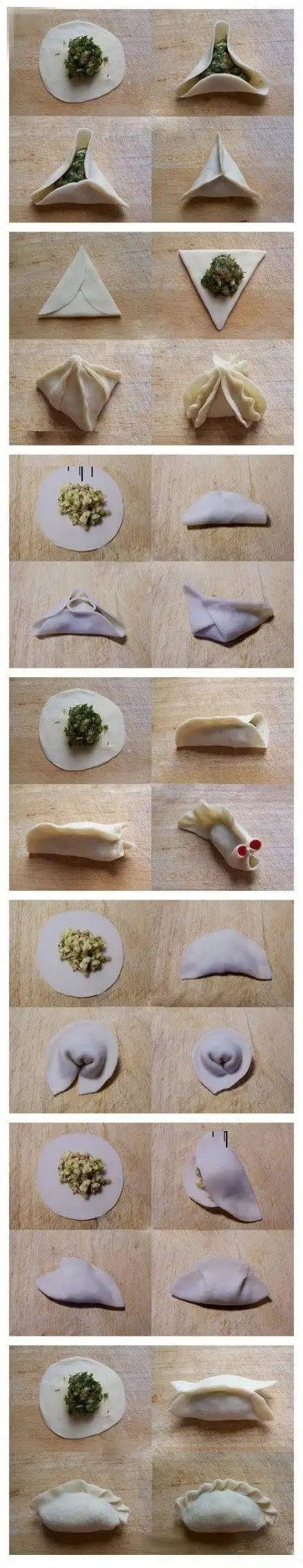 包饺子类~各种饺子包法,可爱新花样,好吃还好看.【阿团丸子】