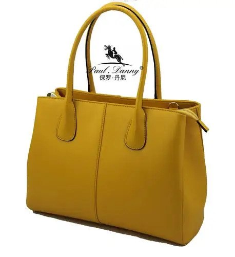 2013秋冬新款保罗丹尼品牌手提斜跨经典玫红pl70006玫红色真皮女