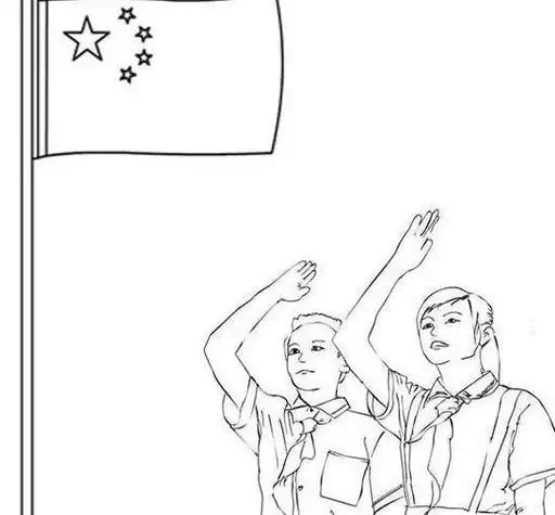 小学生敬礼简笔画图片大全带小学生的敬礼致敬简笔画好看的图片少先