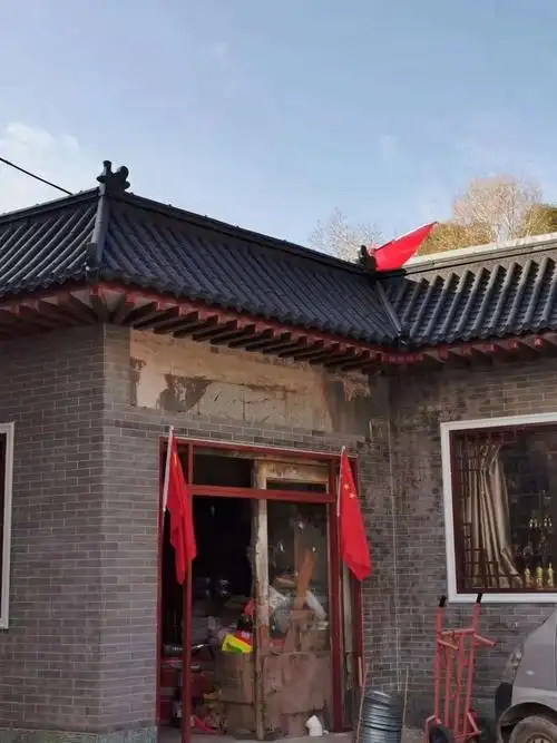 仿古树脂一体瓦屋檐围墙瓦雨棚塑料门头瓦马头墙双面瓦复古屋顶瓦