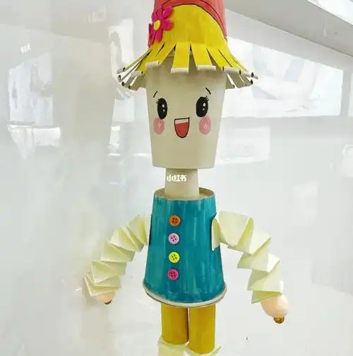 纸杯diy,变成可爱的木偶人#小红薯 #手工