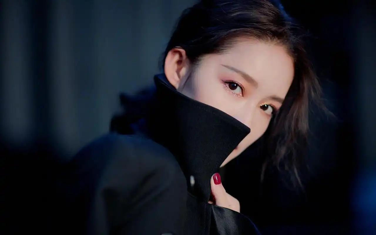 电脑壁纸 明星 大陆明星 霸气美女李沁酷美暗黑系写真