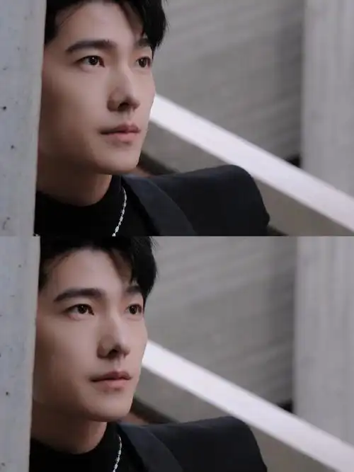 杨洋生图脸上的雨水